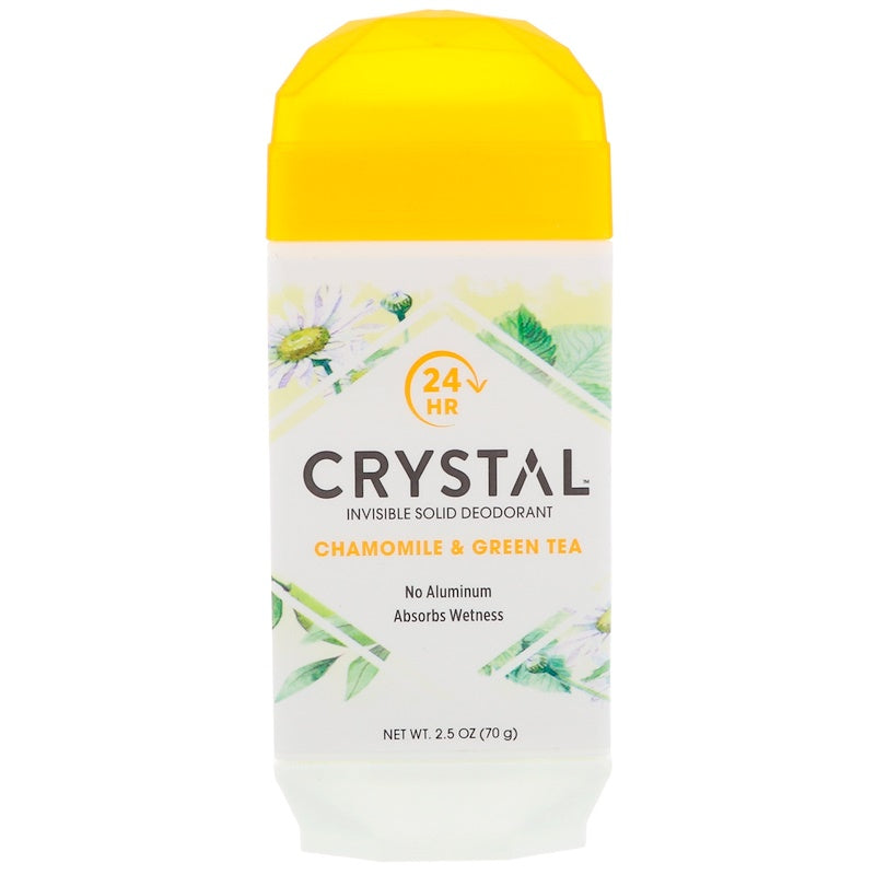Crystal Natural Deodorant Invisible Solid Stick Deodorant Crystal Chamomile & GreenTea  