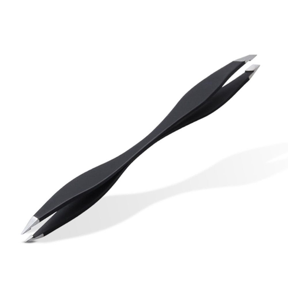 Eyebrow Tweezer Double End Slant & Pointed Tip Beauty efreshme Black  