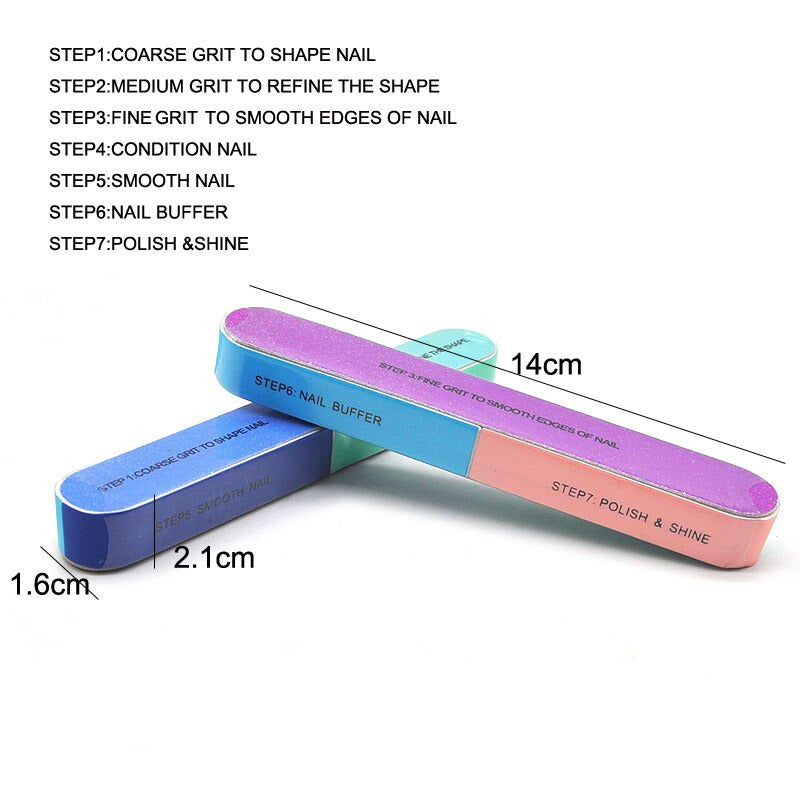 7 Steps Nail Buffer File Personal Care efreshme   