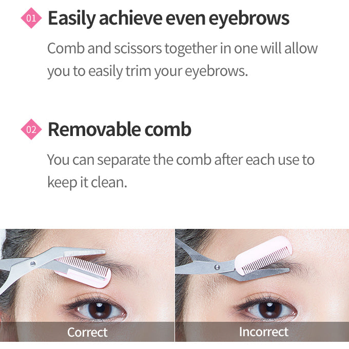 Eyebrow Trimmer Scissors with Comb Beauty efreshme   