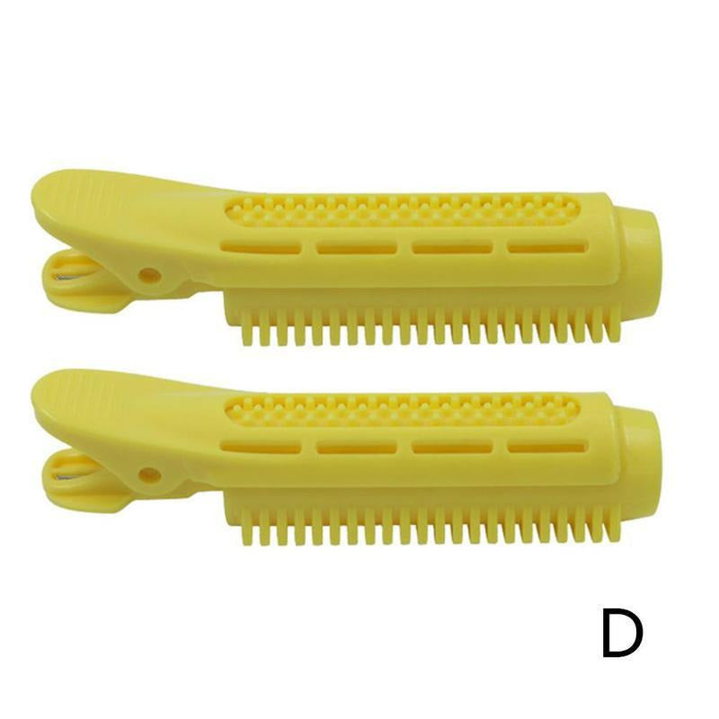 2PCS Korean Hair Root Fluffy Hair Clip Hair Care efreshme Yellow  