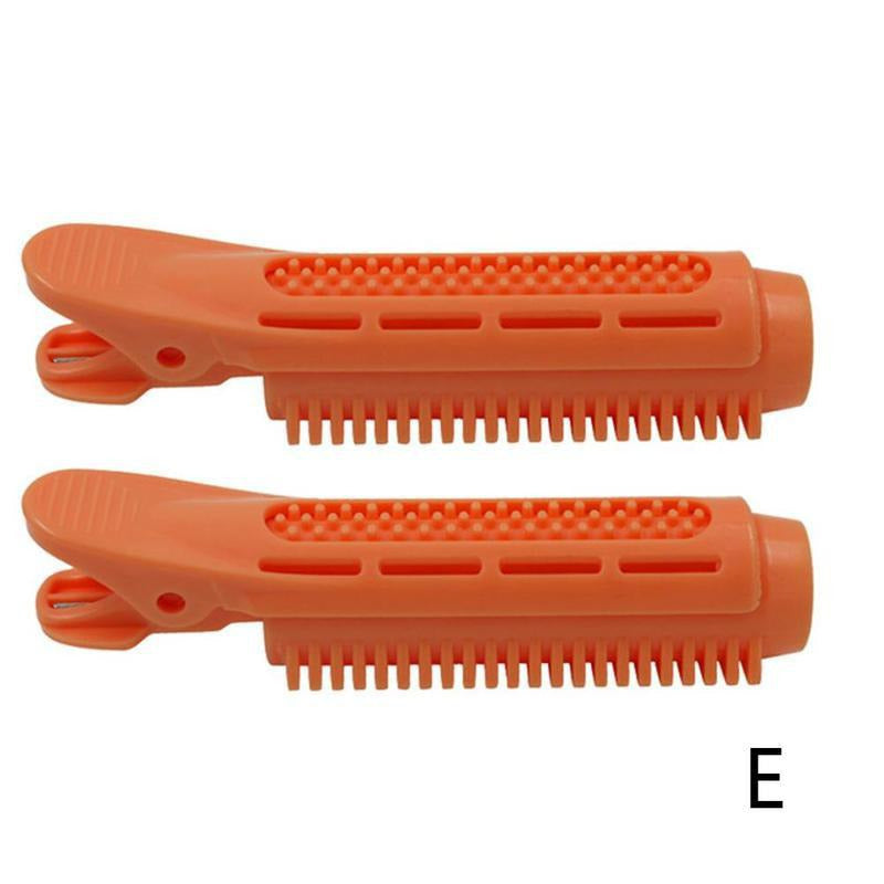 2PCS Korean Hair Root Fluffy Hair Clip Hair Care efreshme Orange  