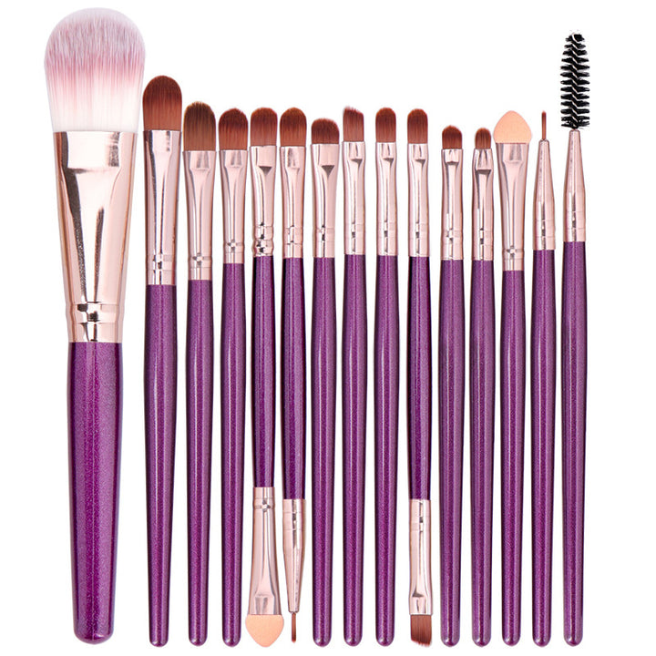 15PCS Makeup Brush Set Beauty efreshme Purple  