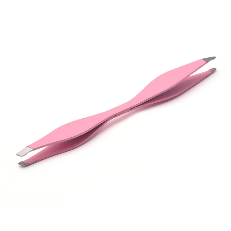 Eyebrow Tweezer Double End Slant & Pointed Tip Beauty efreshme Pink  