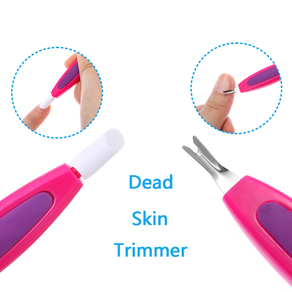 Double-end Nail Cuticle Pusher with Metal Tip Personal Care efreshme   