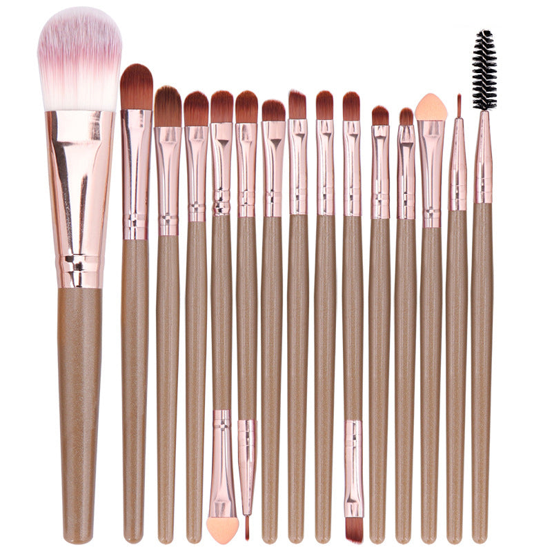 15PCS Makeup Brush Set Beauty efreshme Champagne  