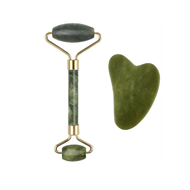 Dark Jade Roller and Gua Sha Set Beauty Efreshlab   