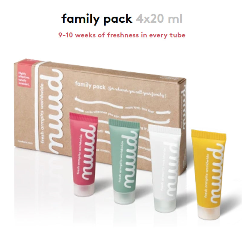 Nuud Deodorant Cream, Family (20ml x 4) Deodorant Nuud   
