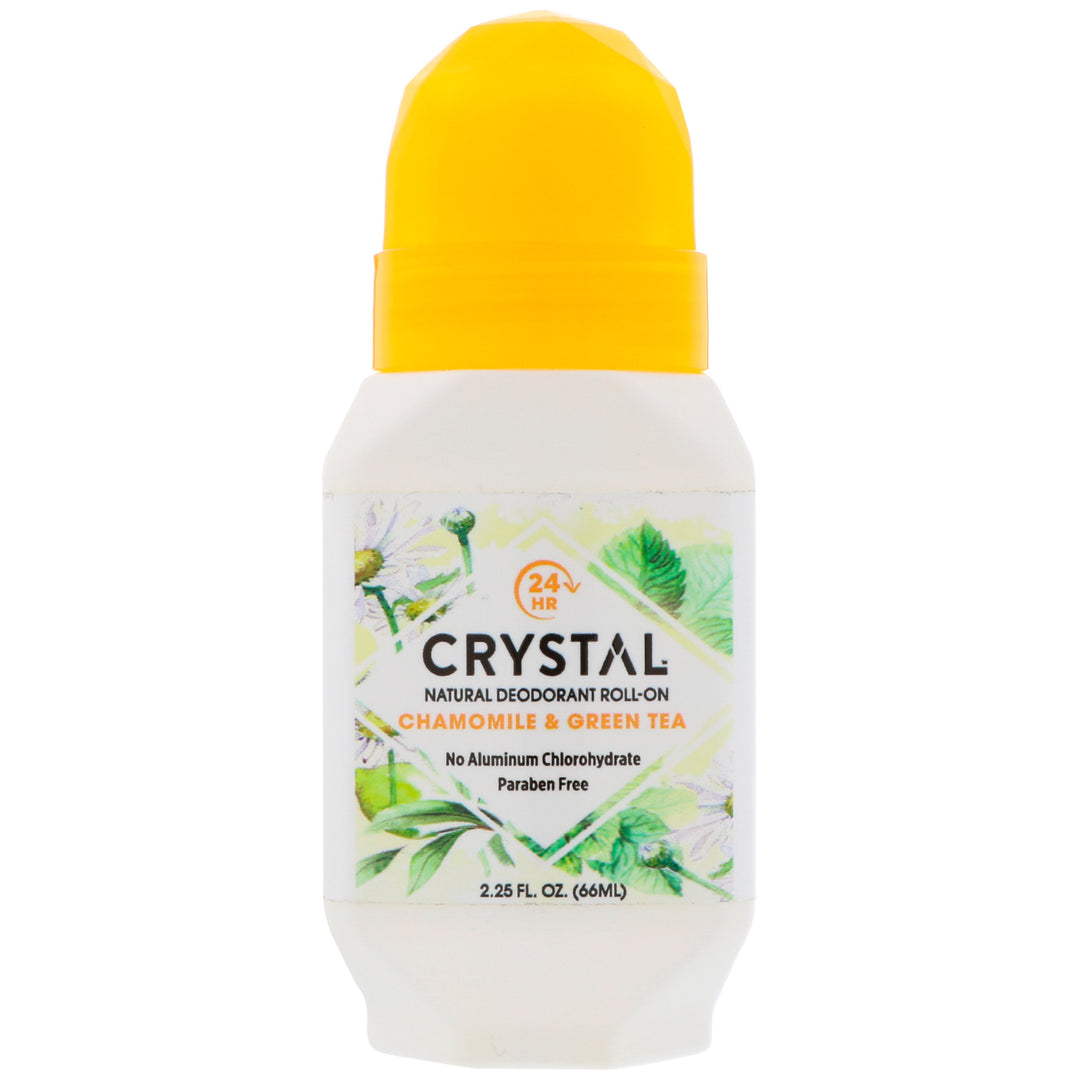CRYSTAL Mineral Deodorant Roll On Personal Care Crystal Chamomile & GreenTea  