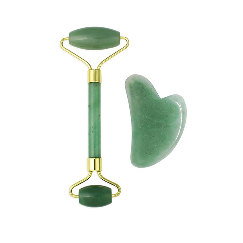 Green Jade Roller and Gua Sha Set Beauty Efreshlab   