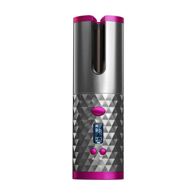 Wireless Automatic Mini Rotating Hair Curler Hair Care efreshme Black  