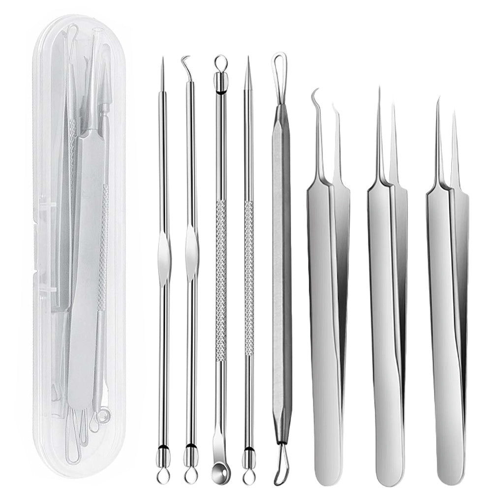 8 Pcs Blackhead and Pimple Extractor Set with Case Beauty efreshme   