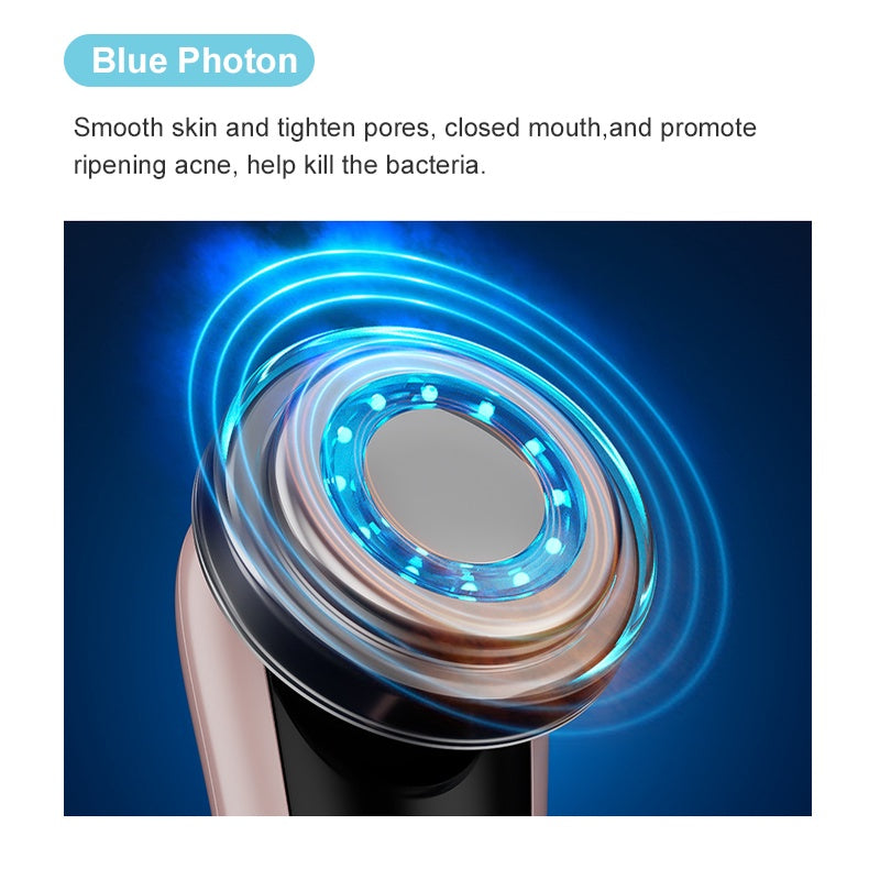 Ultrasonic Skin Tightening Lifting Cleaning Face Massager with Light Therapy Beauty efreshme   