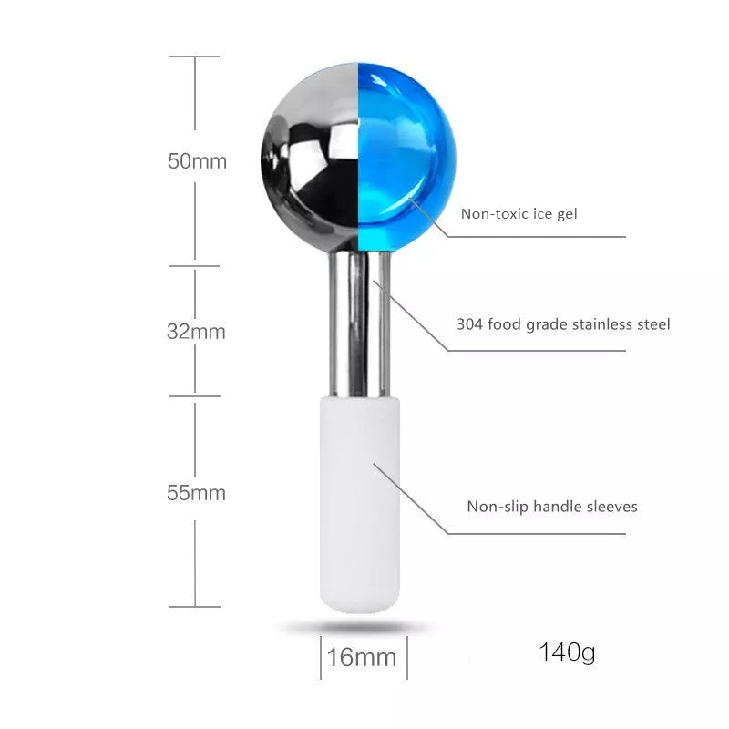 Facial Ice Globes Stainless Steel Rollers for Cryo Massage Beauty Efreshlab   