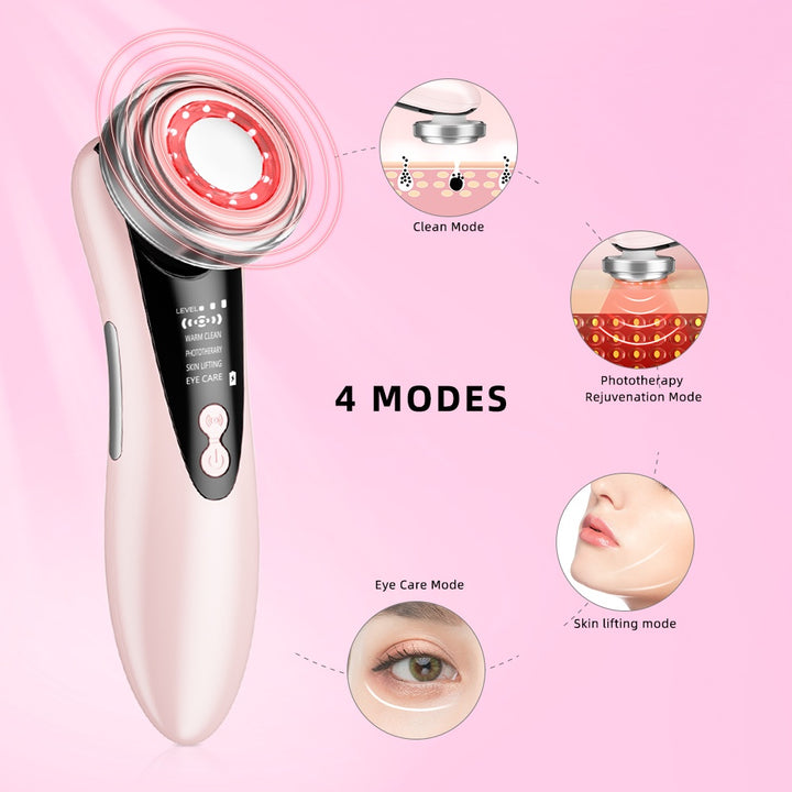 Ultrasonic Skin Tightening Lifting Cleaning Face Massager with Light Therapy Beauty efreshme   